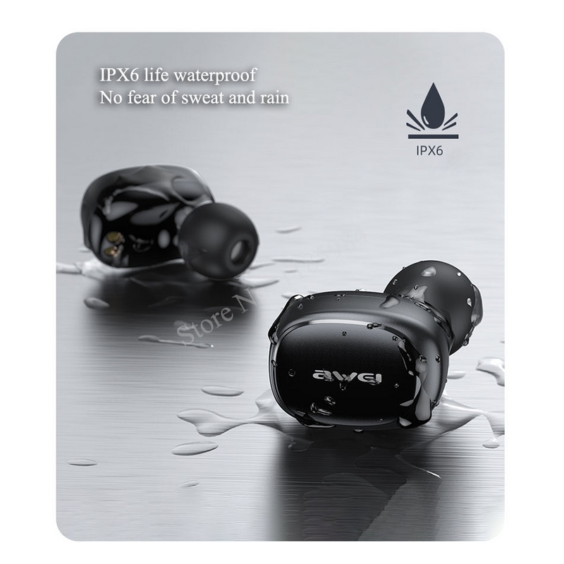 AWEI T13 Pro TWS Bluetooth 5.1 In Ear Mini Touch Earphone Sport HIFI Music Stereo Earbuds True Wireless with Power Charging Box