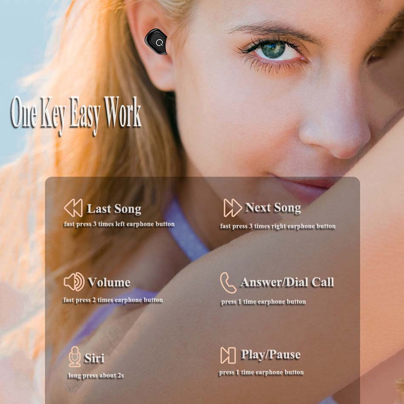 H60 Bluetooth-peakomplekt Binaural TWS 5.0 Mini juhtmeta spordisisene kõrvaklapp 2200 mAh laadimiskastiga nutika sektsiooniga digitaalekraaniga