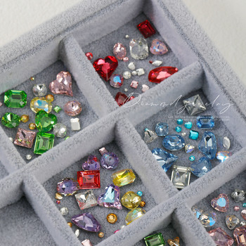 HNUIX Heart sapped Nail Art Rhinestone Pointed Bottom Flash High Quality Crystal Stone 3D Nail Nail DIY Аксесоари за декорация