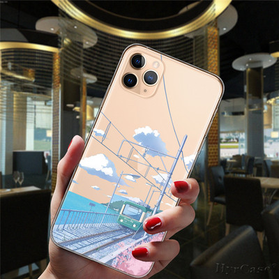 За iPhone 13 12 11 14 Pro Max Mini XS XR 6S 7 8 Plus Калъф Снежна планина Пейзаж Пейзаж Замък Прозрачен силиконов капак