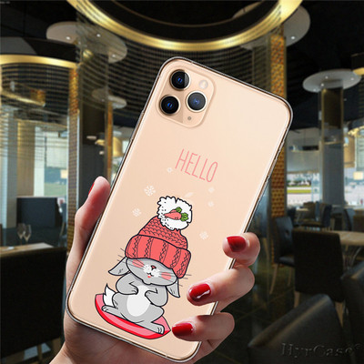 iPhone 13 12 11 14 Pro Max Mini XS XR 14Plus futrālim Populārs Love Laugh Life Cute Cat Fashion caurspīdīgs mīksts silikona vāciņš
