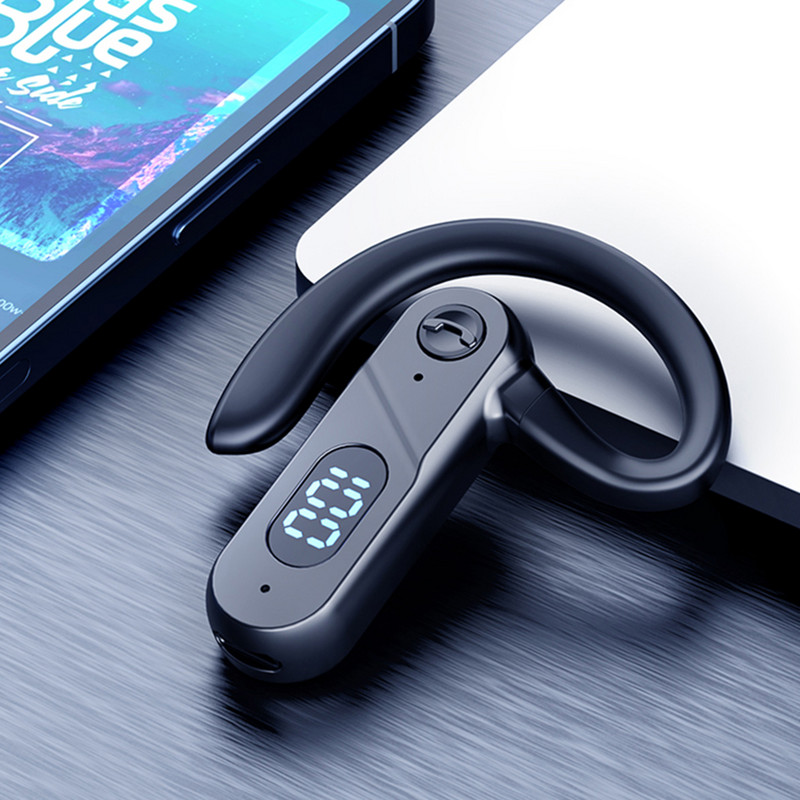 Νέας σχεδίασης V28 Bluetooth 5.2 Ακουστικά Running Fitness Sport With Earhook + Power Display Ακουστικά για Smart Phone Tablet