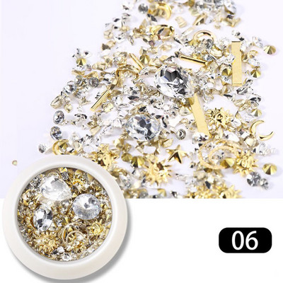 1 kutija 3D kristalni mješoviti šareni kamenčići za nokte Kamenčići za ukrase za nokte Diy Design Manikura Dijamanti