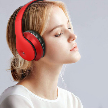 Bluetooth 5.0 слушалки с микрофон Deep Bass Безжични слушалки HiFi стерео съраунд музика TF FM спортни геймърски слушалки за компютър телефон