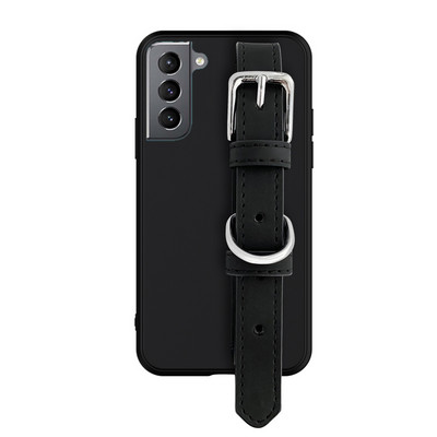 Silikonska maska za narukvicu s kožnim remenom za Samsung Galaxy S22 S21 S20 FE Ultra S10 S9 S8 Plus S7 edge Držač za telefon Mat poklopac