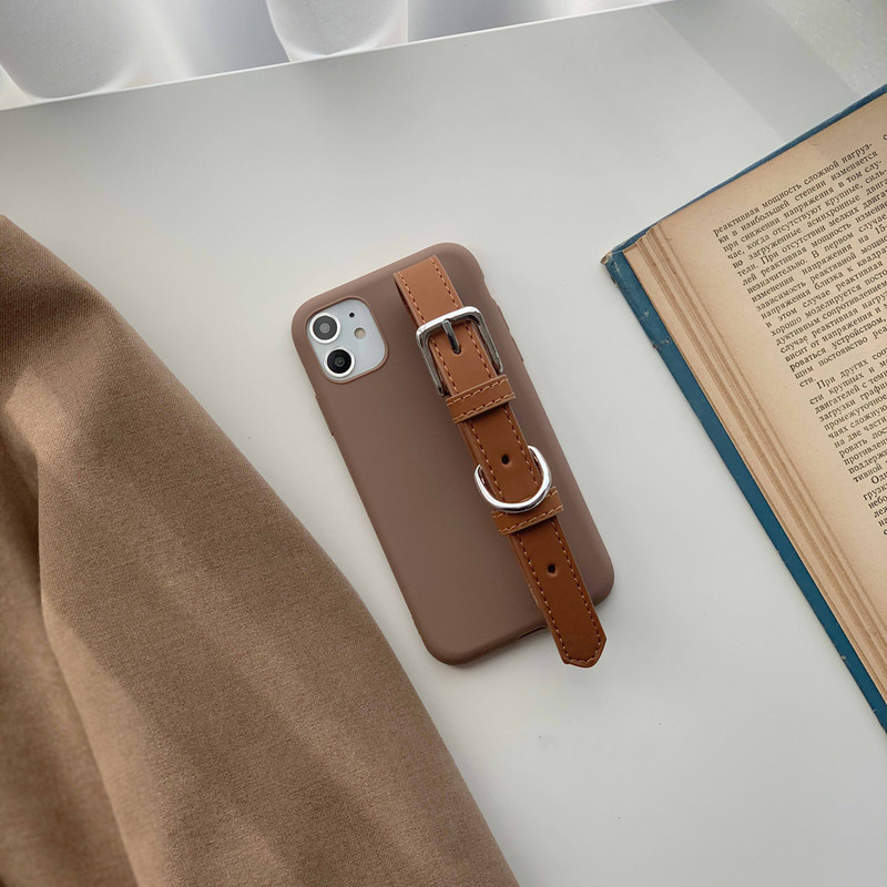 Nahast rihmaga randmepael silikoonümbris Samsung Galaxy S22 S21 S20 FE Ultra S10 S9 S8 Plus S7 edge telefonihoidja matt kate