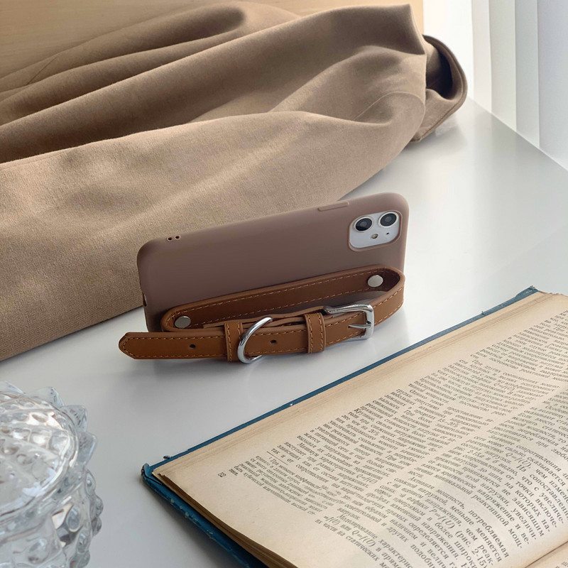 Nahast rihmaga randmepael silikoonümbris Samsung Galaxy S22 S21 S20 FE Ultra S10 S9 S8 Plus S7 edge telefonihoidja matt kate