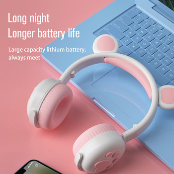 Ακουστικά Bluetooth Λαμπερά χαριτωμένα LED Ακουστικά για κορίτσια Αγόρια Παιδιά Παιδικά Ακουστικά Δώρου Ασύρματο HIFI Stereo Bass