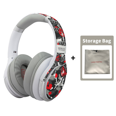 Bluetooth 5.0 slušalice Fashion Graffiti Headset Bežične slušalice za telefon PC prijenosno računalo Podrška Žičani TF FM sa smanjenjem buke