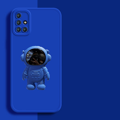 Θήκη βάσης τηλεφώνου Astronaut Bracket σιλικόνης για Samsung Galaxy A51 A71 4G A11 A21S A31 A81 A01 A02 A03 A02S A03 Κάλυμμα πυρήνα