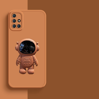 Θήκη βάσης τηλεφώνου Astronaut Bracket σιλικόνης για Samsung Galaxy A51 A71 4G A11 A21S A31 A81 A01 A02 A03 A02S A03 Κάλυμμα πυρήνα