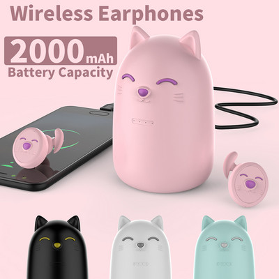 2000mAh безжични слушалки Bluetooth 5.0 слушалки Стерео слушалки Bluetooth слушалки с микрофон 2000mAh капацитет на батерията