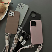 Silikonska maska s ogrlicom s dvostrukom uzicom za tijelo za Samsung Galaxy S22 S21 S20 Ultra FE S10 S9 S8 Plus navlaka za narukvicu