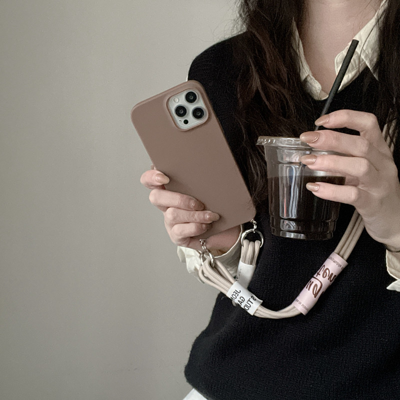 Διπλό κολιέ χιαστί με κορδόνι Θήκη σιλικόνης για Samsung Galaxy S22 S21 S20 Ultra FE S10 S9 S8 Plus Κάλυμμα με λουράκι καρπού