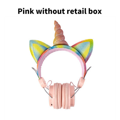 Slatke jednorog slušalice s mačjim ušima, dječje slušalice s mikrofonom, glazbene stereo Bluetooth 5.0 slušalice za PC, telefon, dječje slušalice