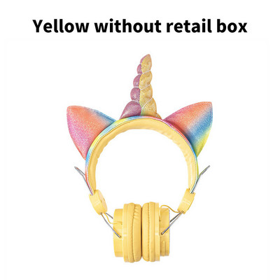 Slatke jednorog slušalice s mačjim ušima, dječje slušalice s mikrofonom, glazbene stereo Bluetooth 5.0 slušalice za PC, telefon, dječje slušalice