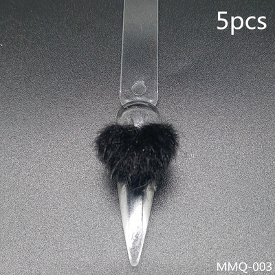 5gab Heart Pom Pom 3D nagu piekariņi 2021 Summer New Magnetic Nail Pom komplekts Accent Nail Magnetic Pom Puffy Pom Charms Nail Art