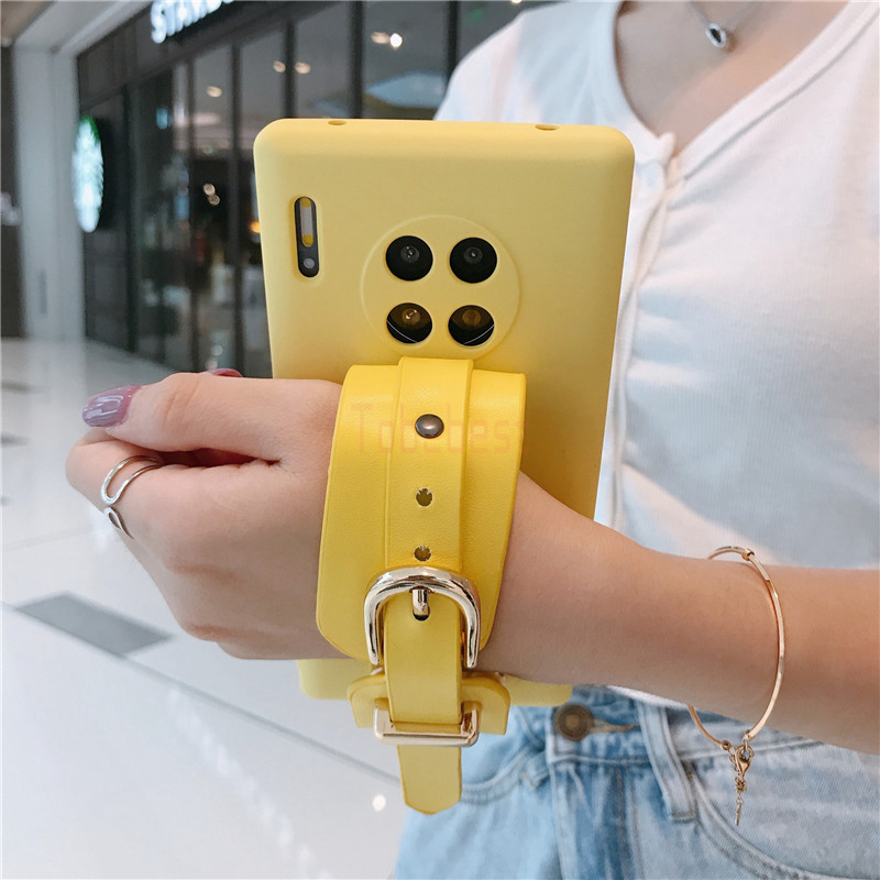 Modna narukvica s remenom Tekuća silikonska futrola za iPhone 13 12 Mini 11 Pro XS Max X XR 7 8 6 6S Plus prsten za zapešće Poklopac za držač telefona