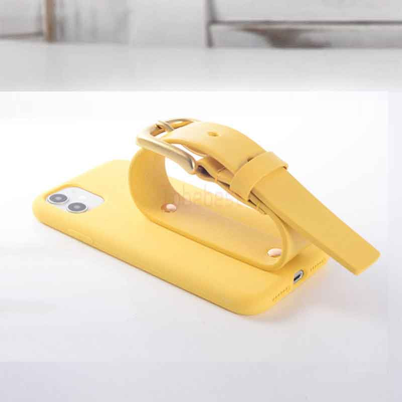 Modna narukvica s remenom Tekuća silikonska futrola za iPhone 13 12 Mini 11 Pro XS Max X XR 7 8 6 6S Plus prsten za zapešće Poklopac za držač telefona