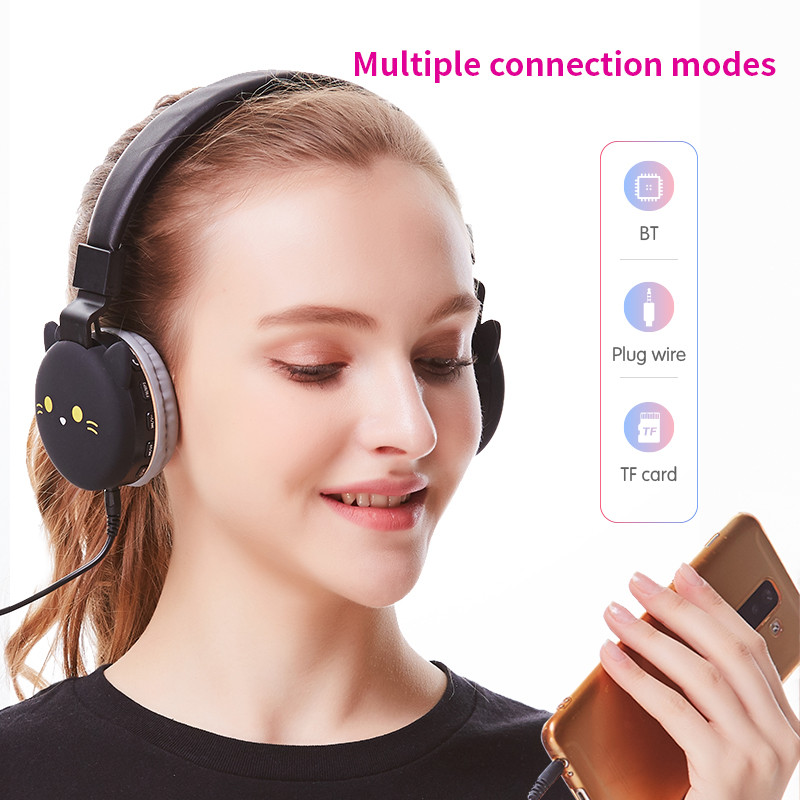 Ακουστικά Bluetooth Ασύρματα Χαριτωμένα Ακουστικά Νέοι Παιδιά Παιδιά Αγόρια Κορίτσια Πτυσσόμενα Στερεοφωνικά Ακουστικά 3,5 mm βύσμα με μικρόφωνο