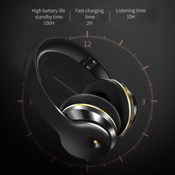 Ακουστικά ενεργού ακύρωσης θορύβου Bluetooth 5.0 Ακουστικά ασύρματα ακουστικά Stereo Hifi Deep Bass Sports Gaming ακουστικά με μικρόφωνο