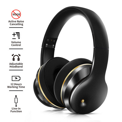 Слушалки с активно шумопотискане Bluetooth 5.0 слушалки Безжични слушалки Стерео Hifi Deep Bass Слушалки за спортни игри с микрофон