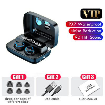 Ακουστικά TWS Bluetooth 5.0 Ασύρματα ακουστικά LED Power Display με 2000mAh Power Bank HD υλικό καθρέφτη για τηλέφωνο IOS Android