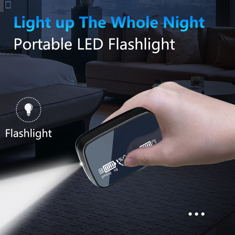 Ακουστικά TWS Bluetooth 5.0 Ασύρματα ακουστικά LED Power Display με 2000mAh Power Bank HD υλικό καθρέφτη για τηλέφωνο IOS Android