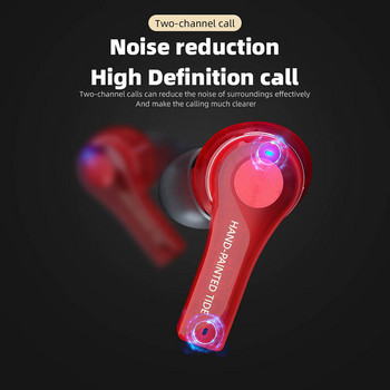 Ασύρματα ακουστικά Graffiti Ακουστικά Bluetooth TWS Ακουστικά Ενδόμυχα Αθλητικά Μουσική Φορητά ασύρματα ακουστικά Ακουστικά με προστασία από τον ιδρώτα
