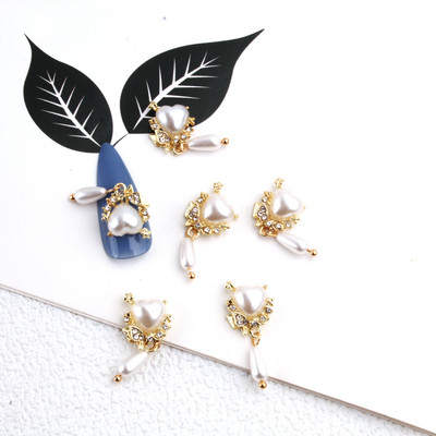10 DB 3D körömbűvek Lógó Kereszt szív hold köröm ékszerek 3D körömbűvek Nail Art Dekorációs körömpiercing medálokhoz