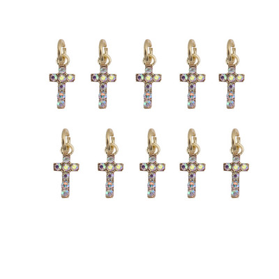 10 DB 3D körömbűvek Lógó Kereszt szív hold köröm ékszerek 3D körömbűvek Nail Art Dekorációs körömpiercing medálokhoz