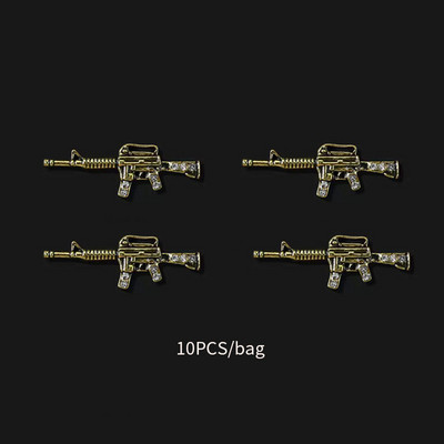 Luxury Pink Gun Nail Charms Kawaii Bunny Glitter Rhinestones Κρυστάλλινα DIY κοσμήματα μανικιούρ 3D αξεσουάρ διακόσμησης νυχιών