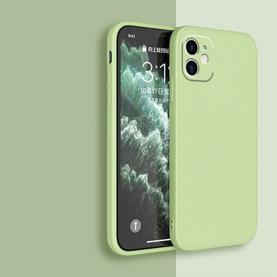 Melns šķidrā silikona telefona maciņš iPhone 13 12 11 14 Pro XS Max XR X 8 7 6S 6 Plus SE 2020 kameras aizsardzība mīksts aizmugures vāciņš