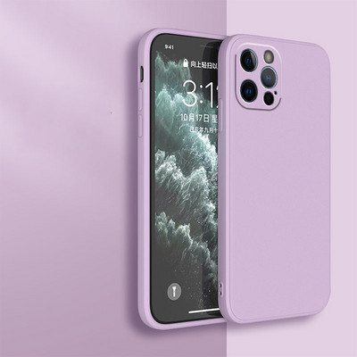 Melns šķidrā silikona telefona maciņš iPhone 13 12 11 14 Pro XS Max XR X 8 7 6S 6 Plus SE 2020 kameras aizsardzība mīksts aizmugures vāciņš