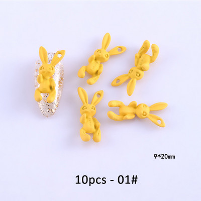 Új koponya nyúl körömdíszítések 3D rajzfilm nyúl köröm ékszerek piercing díszek DIY divat manikűr kiegészítők