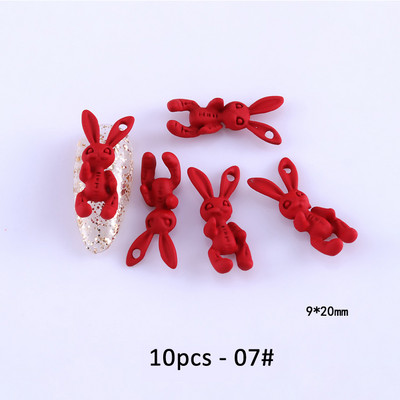 Új koponya nyúl körömdíszítések 3D rajzfilm nyúl köröm ékszerek piercing díszek DIY divat manikűr kiegészítők