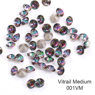 5MM 50PCS Piese Unghii Diamante de lux Decor Sclipici Pietre Strasuri Geme de Sticlă Pietre 3d Charms Cristale Suporturi 32 Tăiere