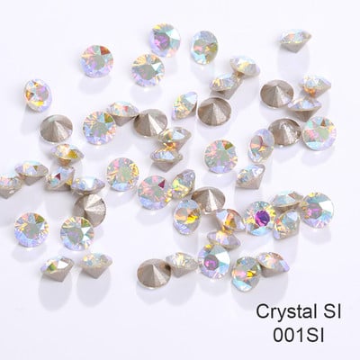 5MM 50PCS Piese Unghii Diamante de lux Decor Sclipici Pietre Strasuri Geme de Sticlă Pietre 3d Charms Cristale Suporturi 32 Tăiere