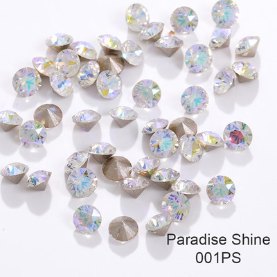 5MM 50PCS Piese Unghii Diamante de lux Decor Sclipici Pietre Strasuri Geme de Sticlă Pietre 3d Charms Cristale Suporturi 32 Tăiere