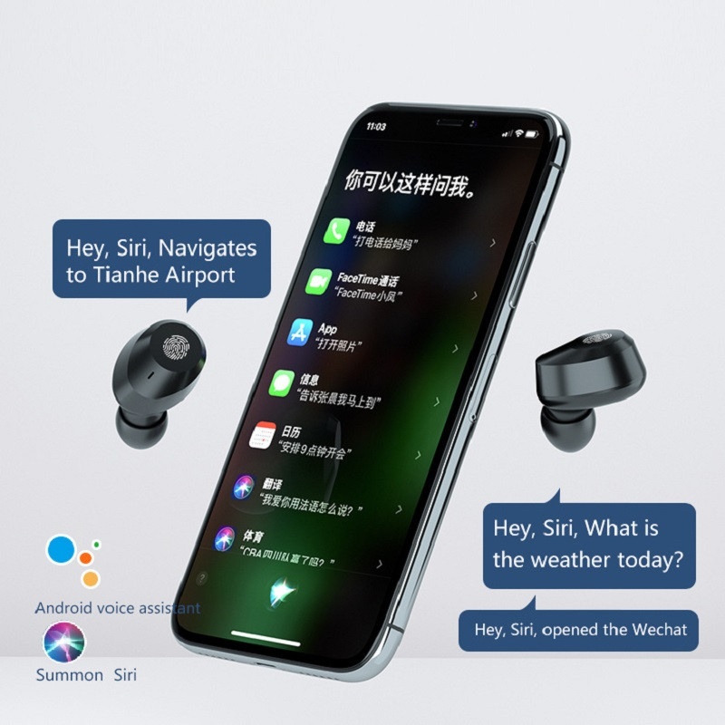 Power Display Ακουστικά Fone Ouvido Bluetooth Ασύρματα ακουστικά Ακουστικά Tws Earbuds Ακουστικά Blututh με μικρόφωνο xiomi