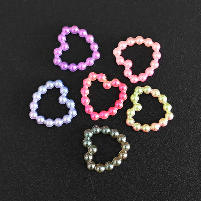 100 buc./sac inimă perla goală decorațiuni pentru unghii 11 mm 3D farmece colorate bricolaj meșteșuguri margele libere manichiură bijuterii accesorii #