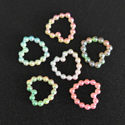 100 buc./sac inimă perla goală decorațiuni pentru unghii 11 mm 3D farmece colorate bricolaj meșteșuguri margele libere manichiură bijuterii accesorii #
