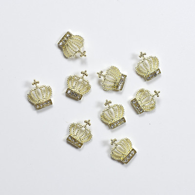 10 tk 3D šikk sulamist kivikivid kroon-hõbedane küünte kaunistuse ots Sädelevad küünepuurid kleebised, liim küüntele. Kuum müük