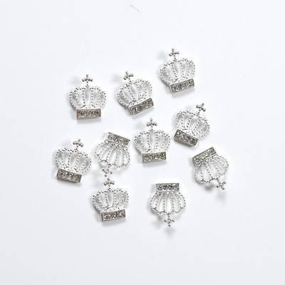 10 tk 3D šikk sulamist kivikivid kroon-hõbedane küünte kaunistuse ots Sädelevad küünepuurid kleebised, liim küüntele. Kuum müük