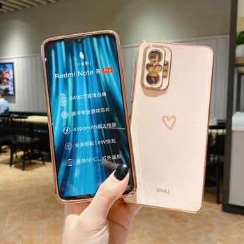 Κάλυμμα τηλεφώνου Square Love Heart Silicone για Xiaomi Redmi Note 10 Pro Note 8 Pro 12 11 9 Pro Max Plus 7 Redmi 9 9A 9T 9C 10c