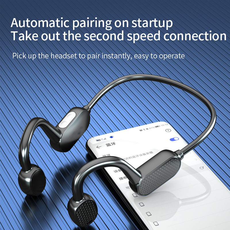 Căști cu conducție osoasă Bluetooth TWS VG07 Căști cu control tactil bas fără fir HD pentru alergare în aer liber Căști cu anulare a zgomotului