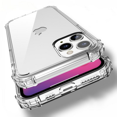 Силна защита Crystal Clear TPU Cover за Iphone 14 13 12 11 Pro Max X XR XS 6 6S 7 8 Plus SE 2020 Антидетонационен калъф