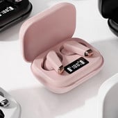 J70 Mini Bluetooth 5.0 vezeték nélküli fejhallgató Protable LED digitális kijelzős fülhallgató érintőképernyős vezérlés TWS vízálló sport fülhallgató