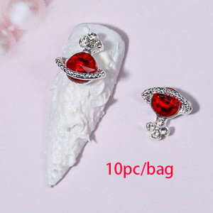 3D nail art privjesci srebrni križ u obliku deko metalni privjesci kristalni dijamant za akril gel nokte Alat za ukrašavanje manikure