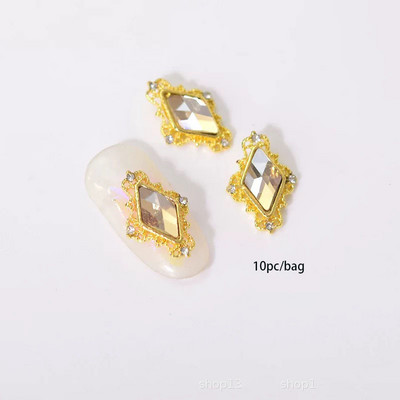 3D nail art privjesci srebrni križ u obliku deko metalni privjesci kristalni dijamant za akril gel nokte Alat za ukrašavanje manikure